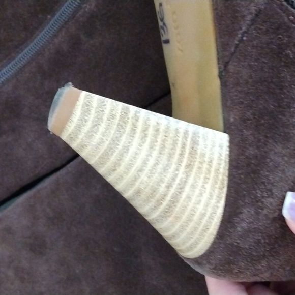 Zara tall zipper Faux suede like boots size 37 - Picture 3 of 4